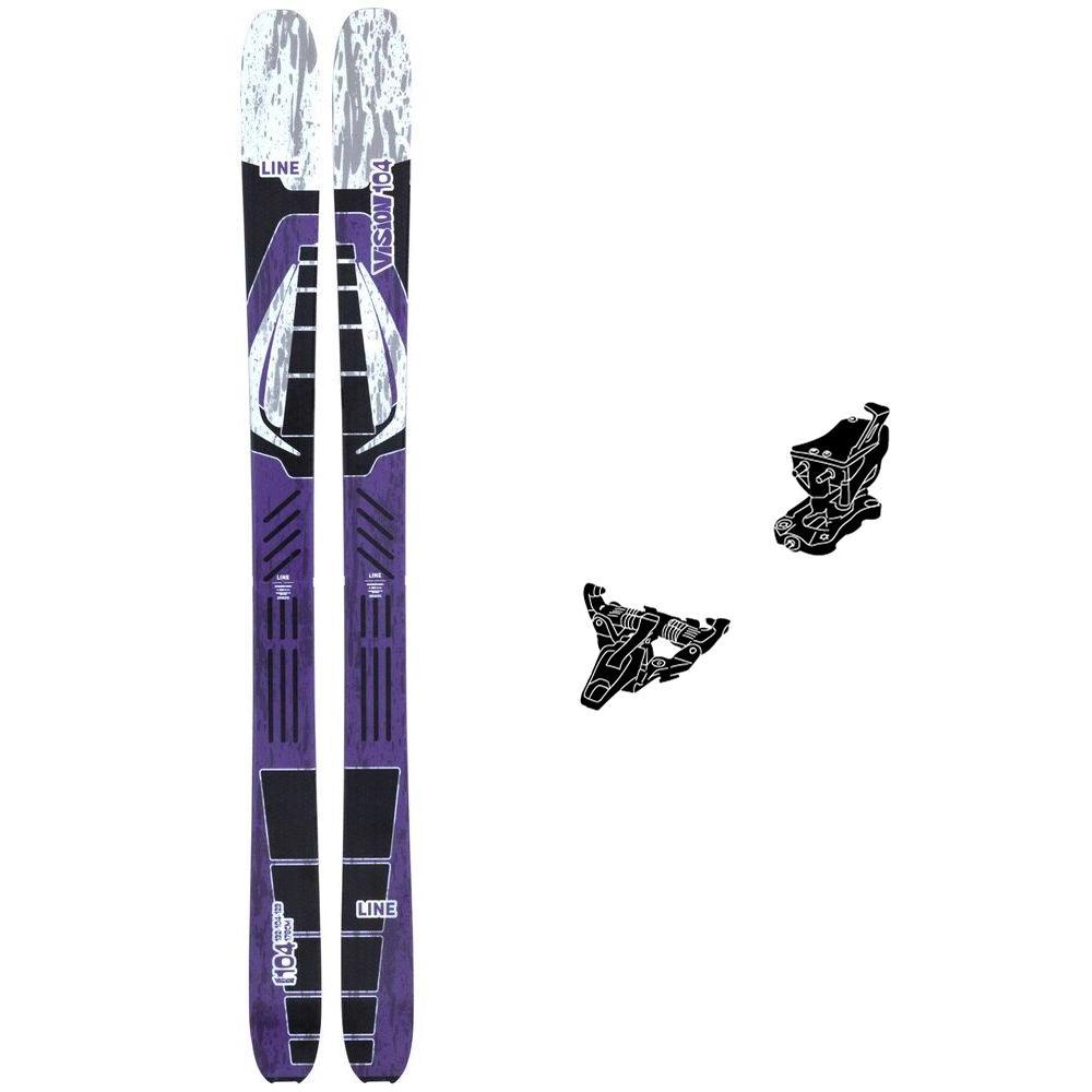 Line - Pack Touring skis Vision 104 - 178 + Speed Turn Black Silver - Touring skis