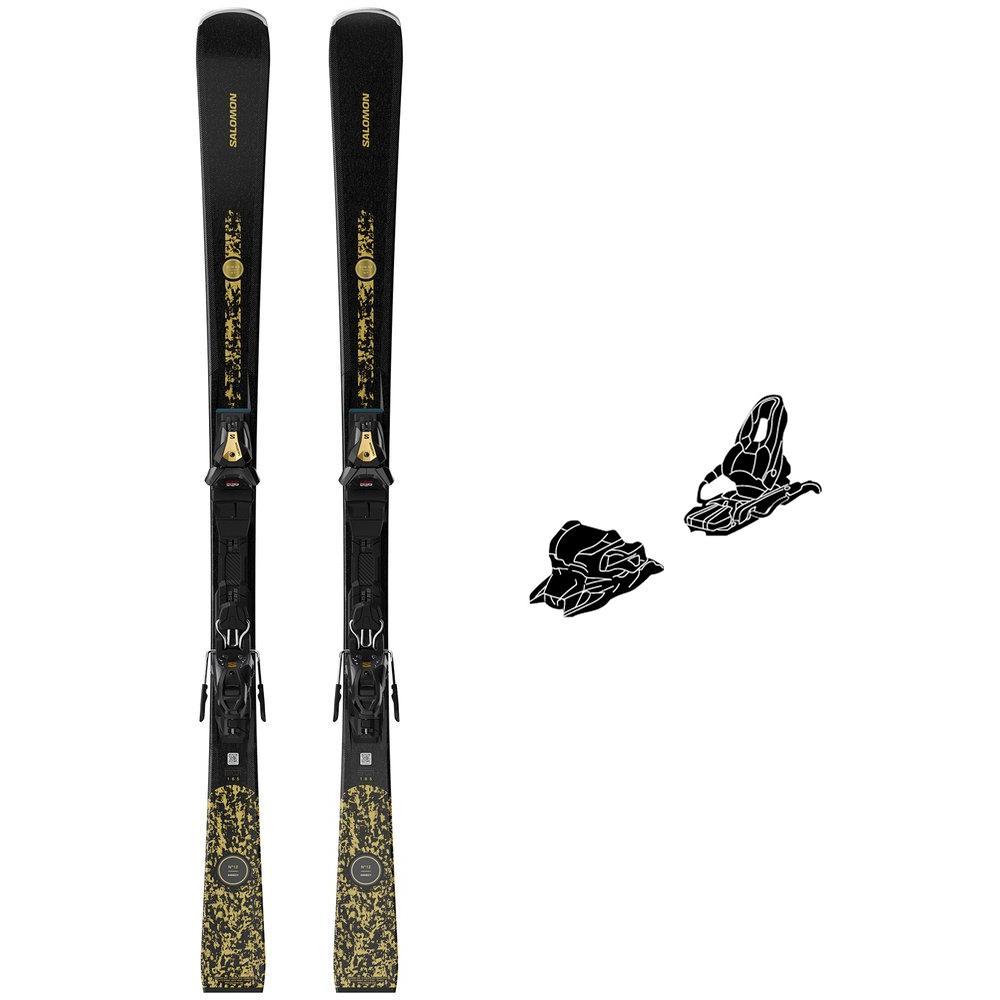 Salomon - Pack Ski E S/Max N°12 - 155 + E Mi11 Gw Beluga Met Gold Black - Ski