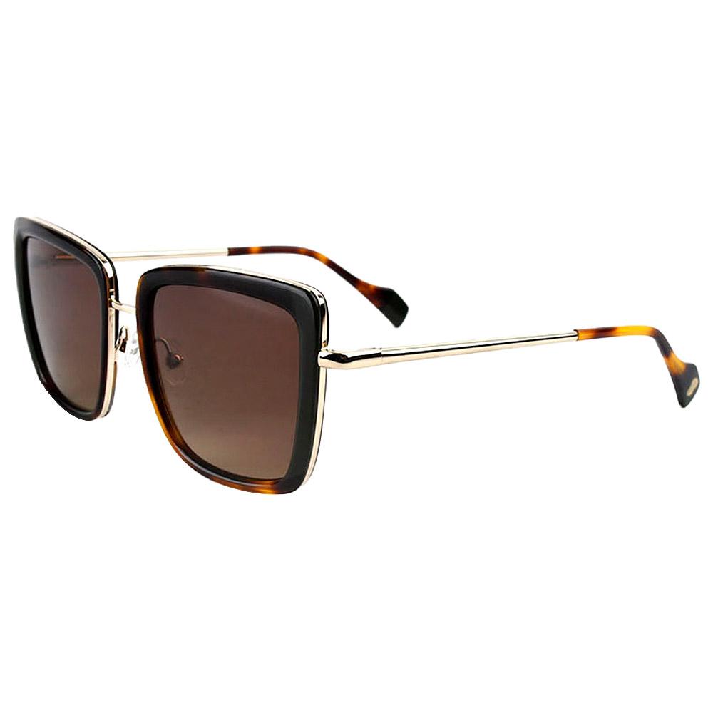 Binocle Eyewear - Carla Shiny Gold Kaki Tortoise Gradient Brown Polarized - Sunglasses