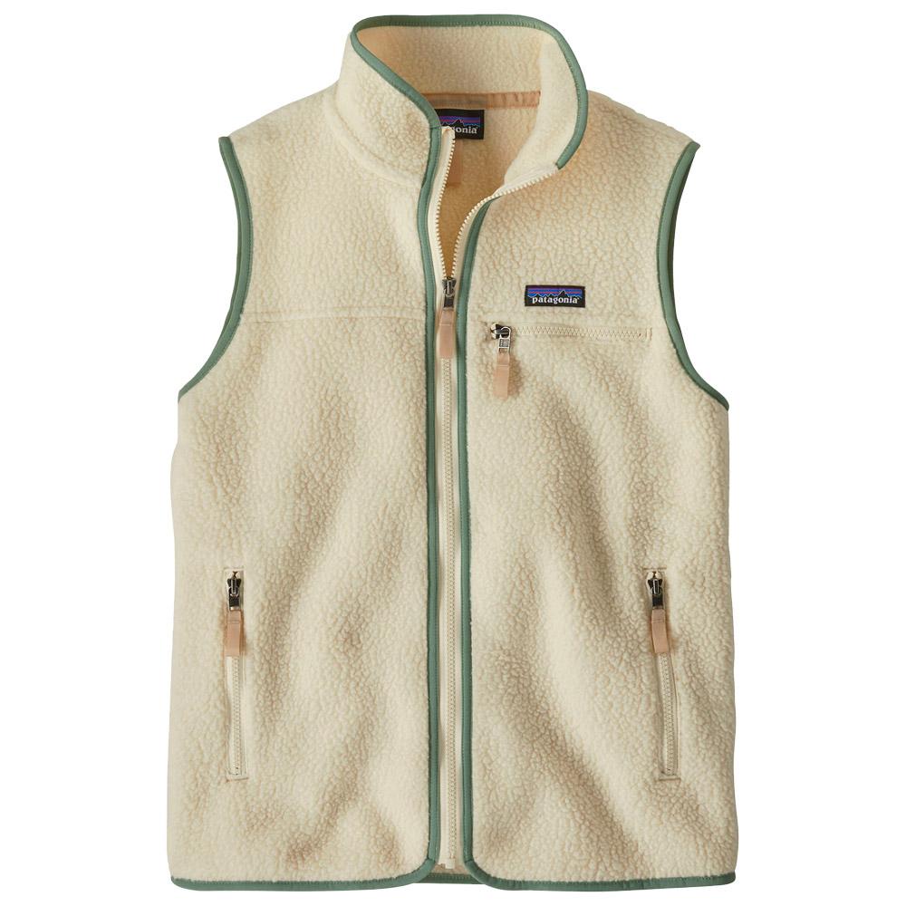 Patagonia - Retro Pile Vest Natural Ellwood Green - L - Fleece - Größe L - Grün - Damen - Glisshop.de