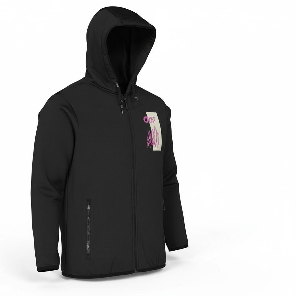 Picture - Park Zip Tech Black - L - Fleece