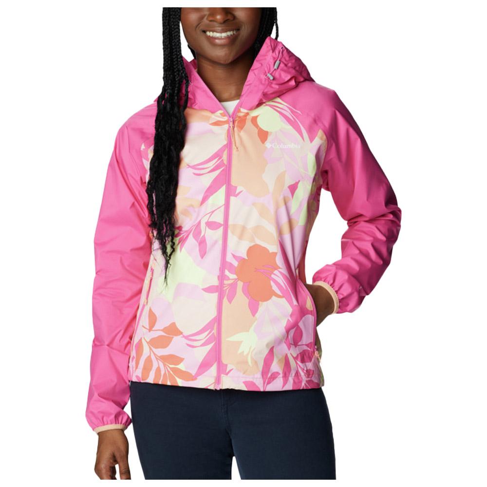 Columbia - W's Ulica Jacket Peach Floriated - XS - Hiking jacket