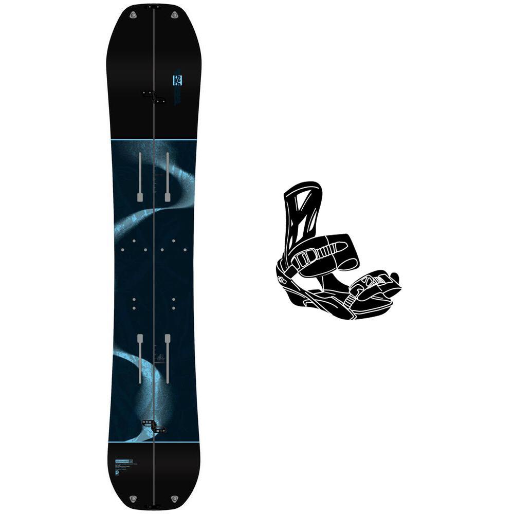 K2 - Pack Snowboard Marauder Split - 162 + Charger Black - Snowboard - Größe 162 - Schwarz - Herren - Glisshop.de