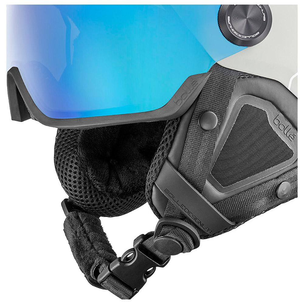 Casque Visière Bollé V-Atmos Ice White Matte Photochromic Blue - Hiver 2026 Glis