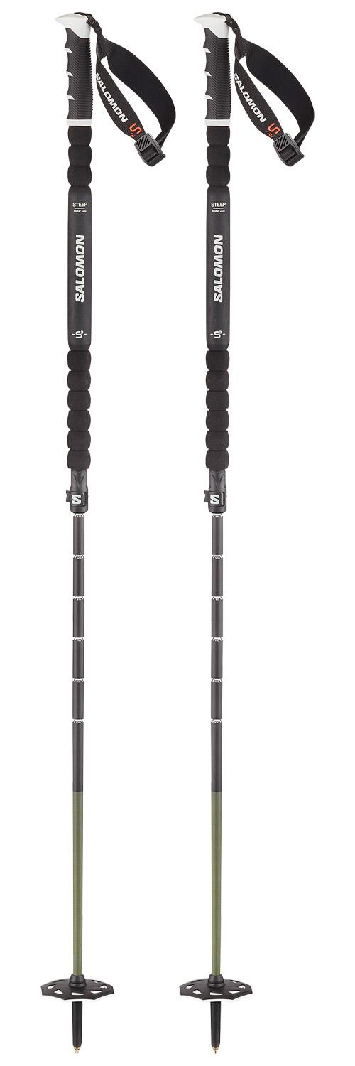 Salomon - Steep Prime Vario S3 (100-135cm) Black White - Poles