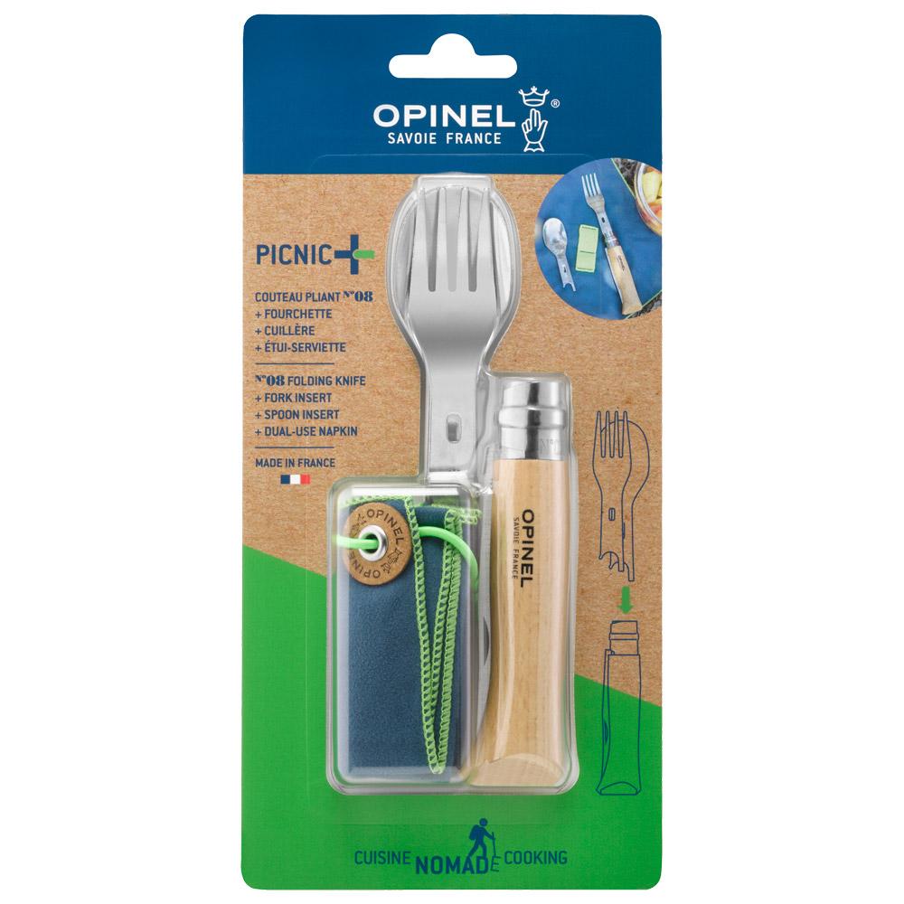 Opinel - N°8 Picnic Set Blister Hêtre - Knives