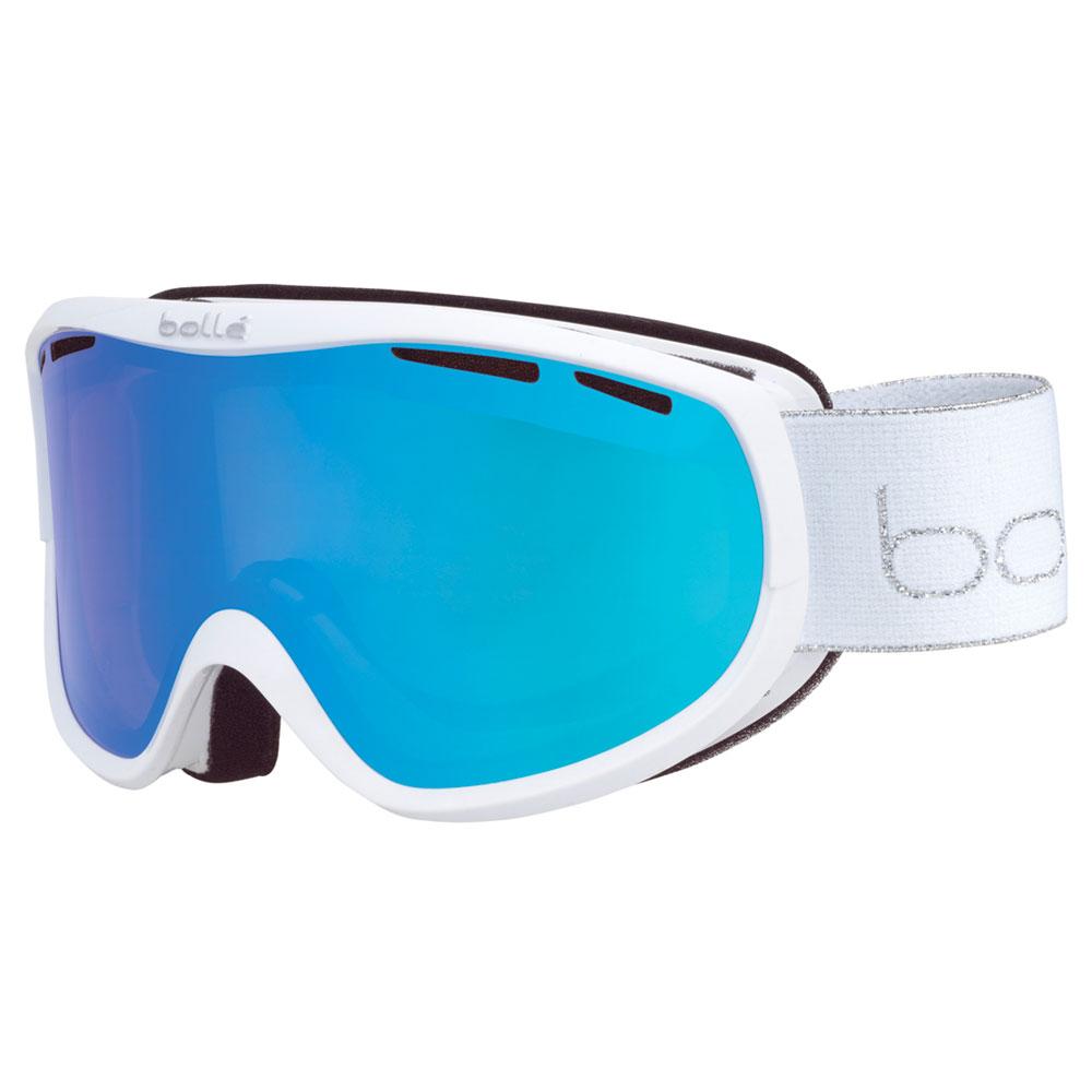 Bollé - Sierra White Silver Shiny Azure - Skibrille - Weiß - Glisshop.de