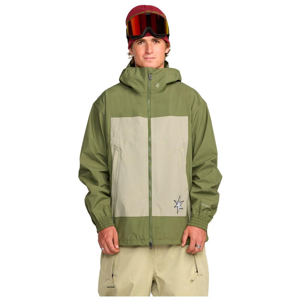 Volcom - Arthur 3 Layer Jacket Dark Olive - XL - Funktionsjacke - Größe XL - Grün - Herren - Glisshop.de