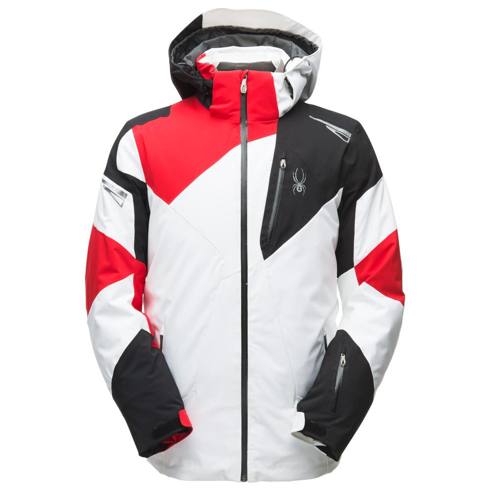 spyder red and white ski jacket
