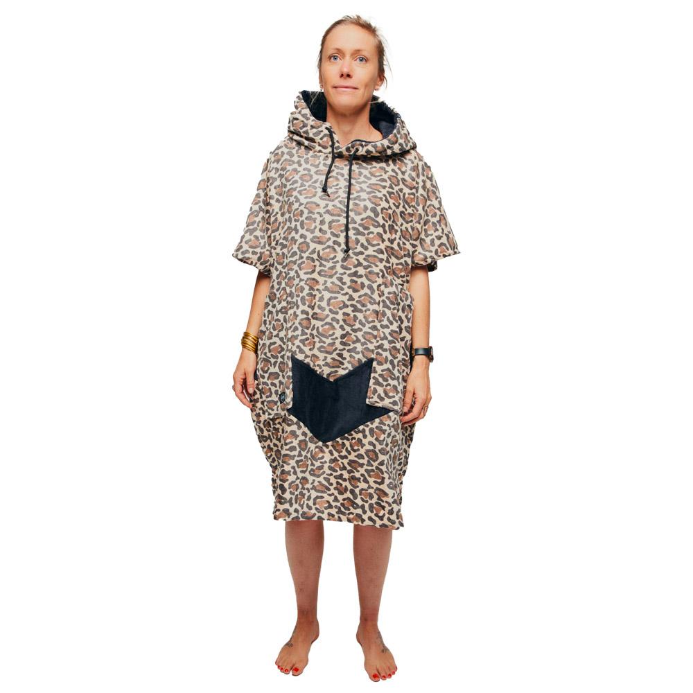 All-In - Women V Poncho Leopard - Changing Robe