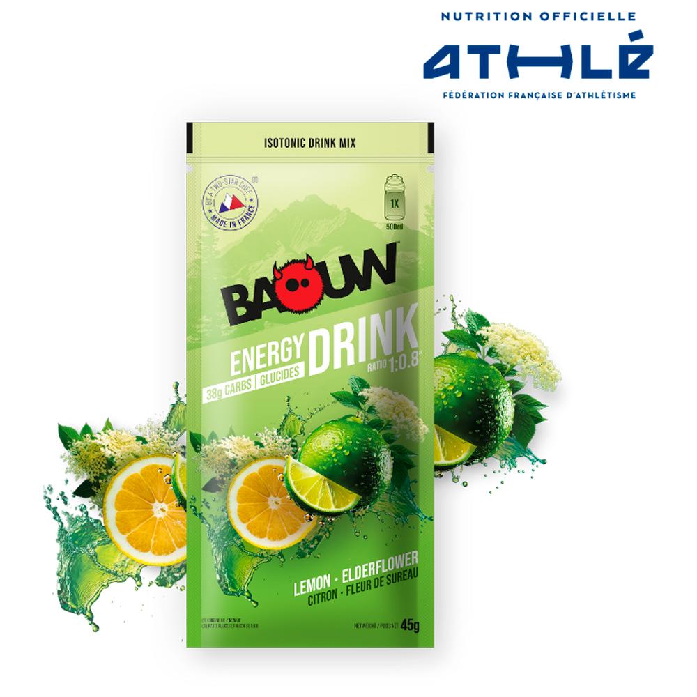 Baouw - Boisson Isotonique Bio Sachet 45 g. Citron Fleur De Sureau - Drink