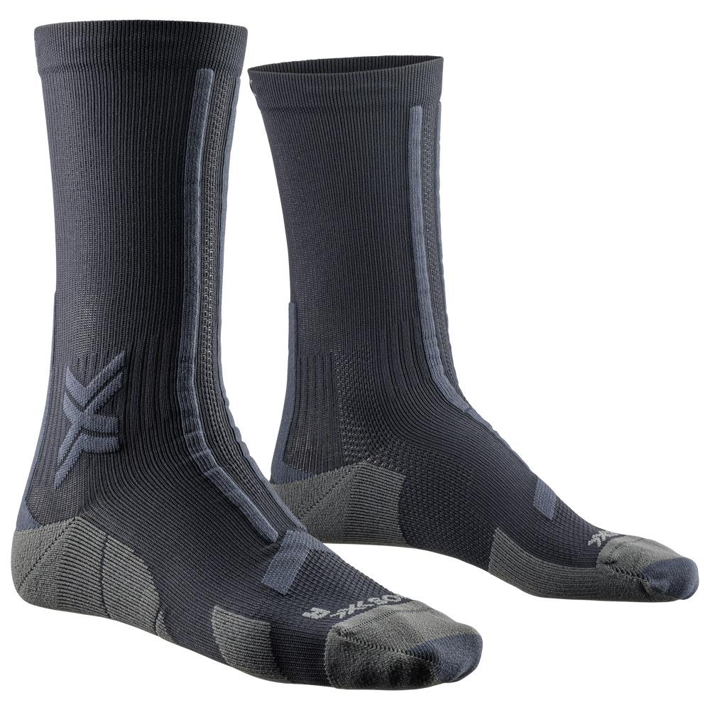 X Socks - Trail Run Discover Crew Black Charcoal - 35-38 - Socken - Größe 35-38 - Schwarz - Glisshop.de