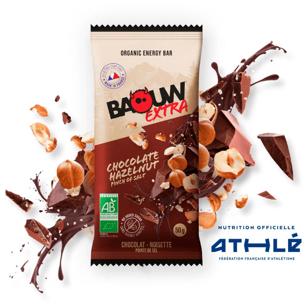 Baouw - Extra Bio 50 g Chocolat Noisette - Energieriegel - Chocolat Noisette - Glisshop.de