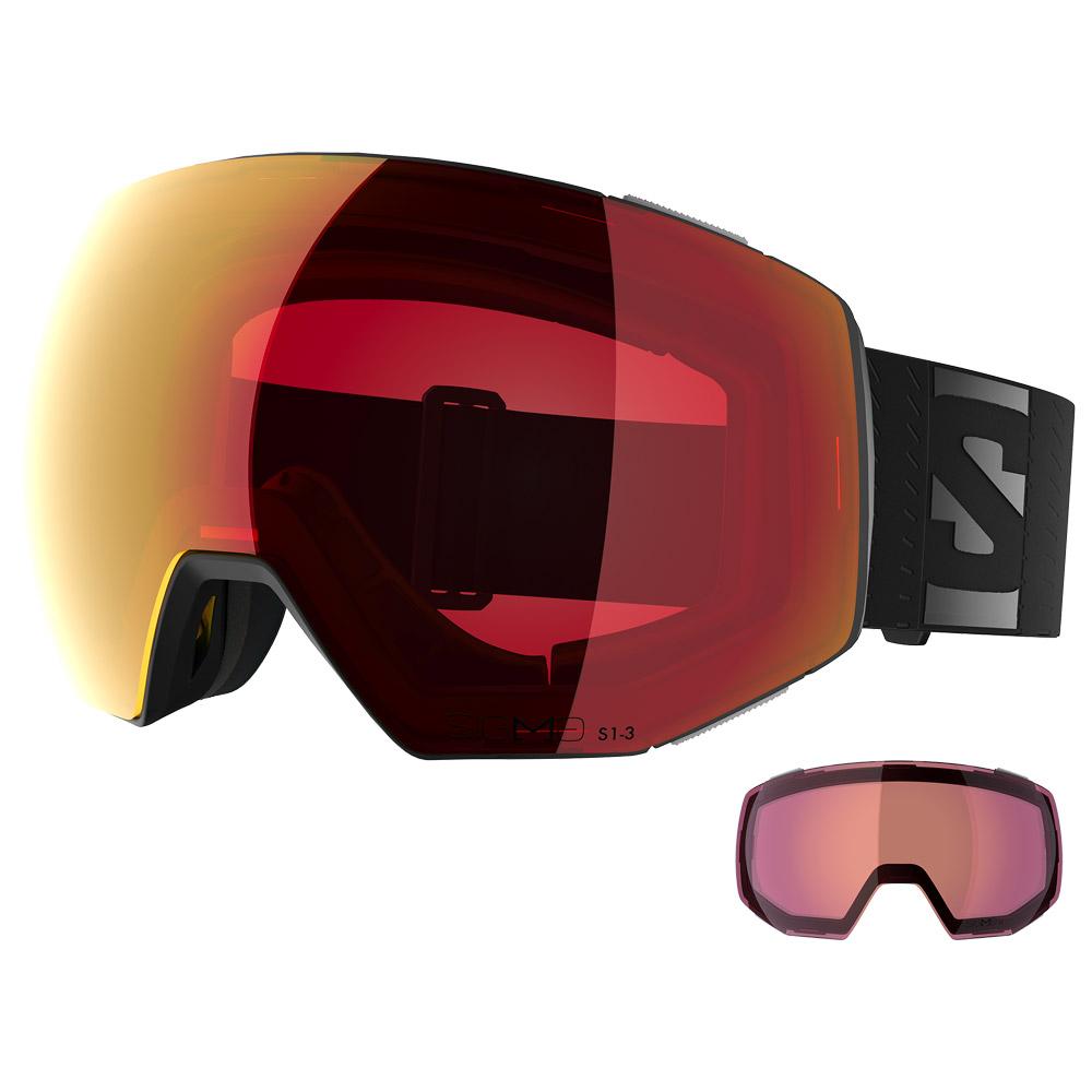 Salomon - Radium Prime Black Sigma Photo Poppy Red + Sigma Light Blue - Goggles