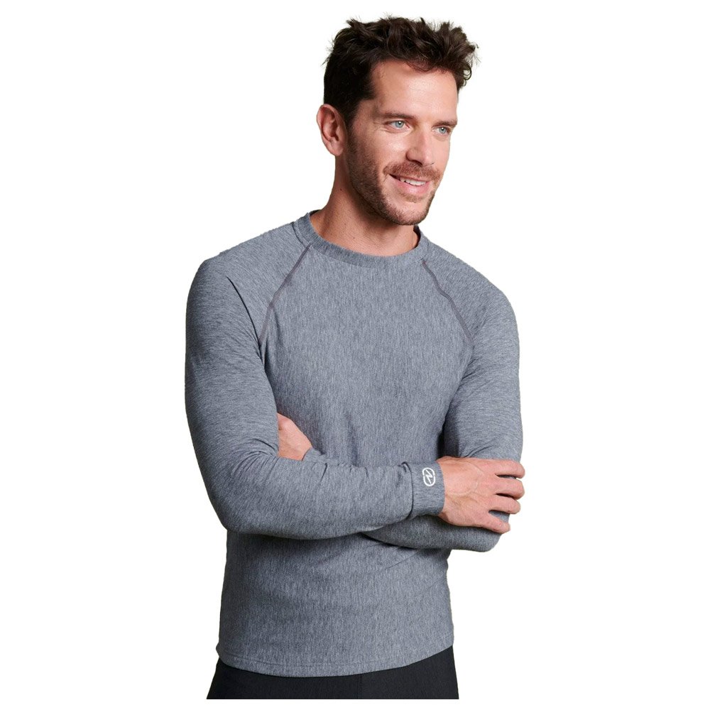 Tee shirt manches longues homme damart comfort thermolactyl 5 zip - gris