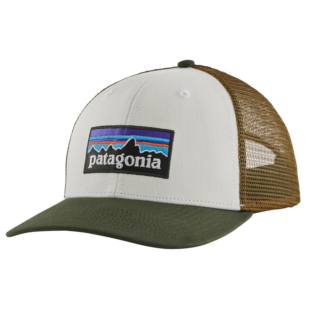 Patagonia Cap P 6 Logo LoPro Trucker Hat White Kelp Forest Summer 2021 Glisshop
