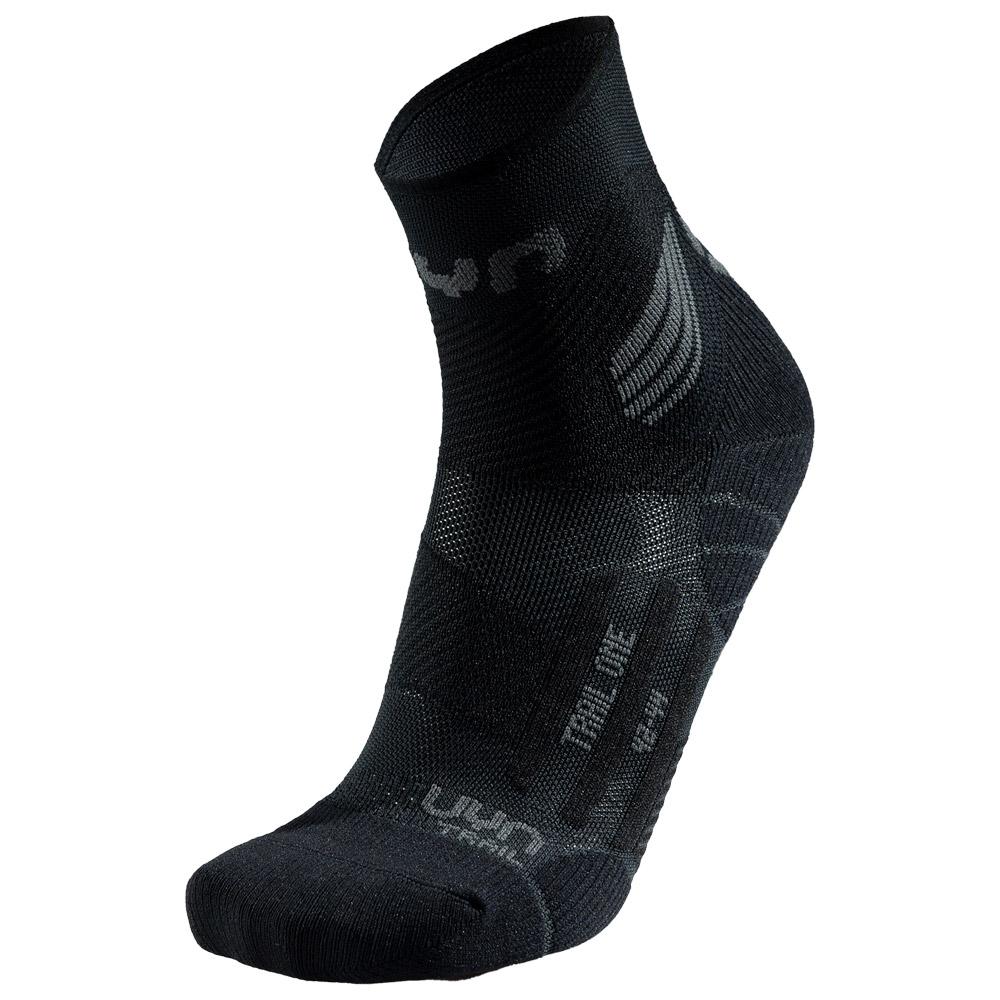 Uyn - Man Run Trail One Black Grey - 42-44 - Trailrunning-Socken