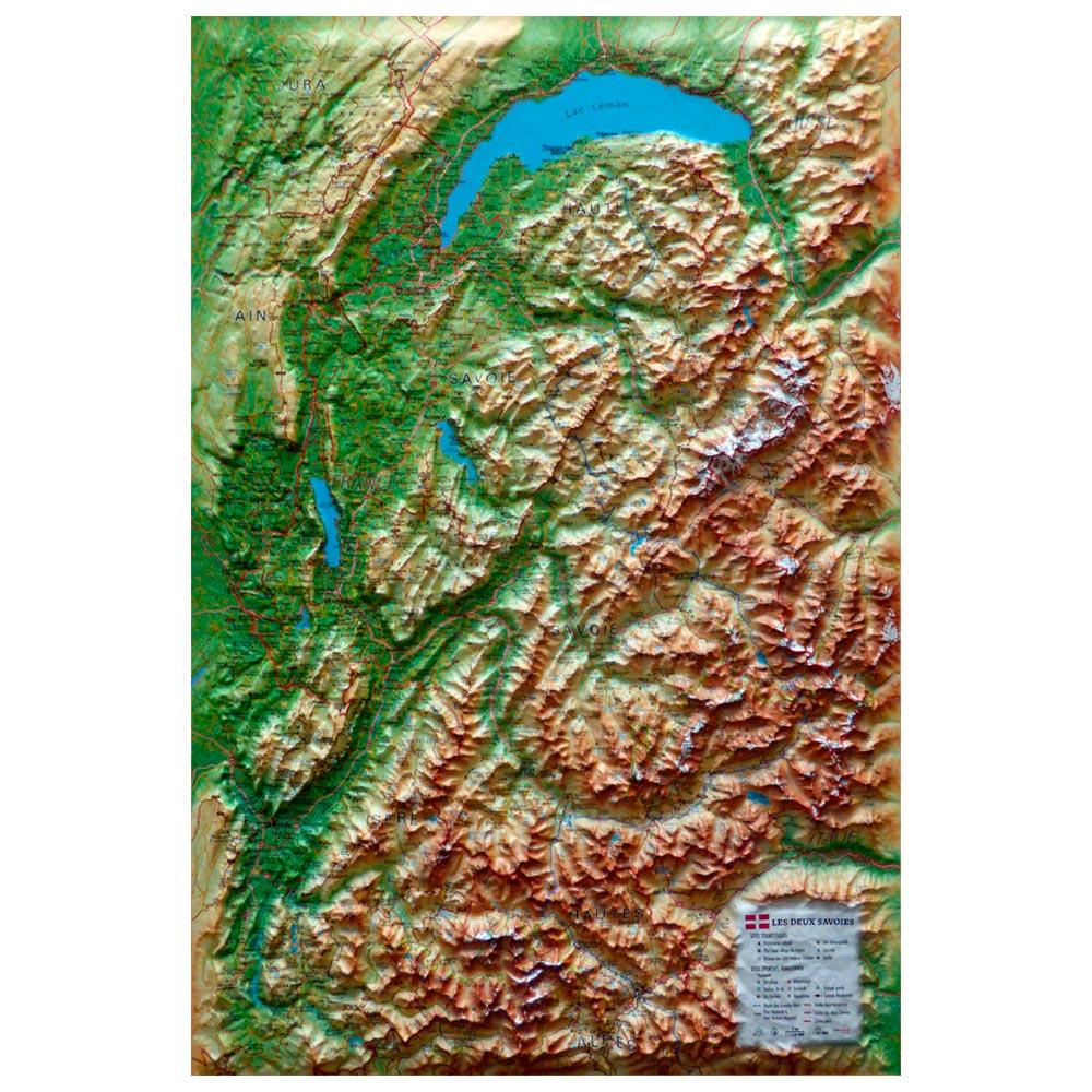 3DMAP - Les Deux Savoies - Raised-relief map