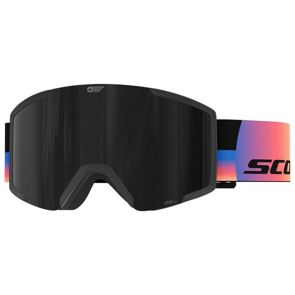 Scott - Shield Freeride World Tour Black Orange Amp Solar Black Chrome - Goggles