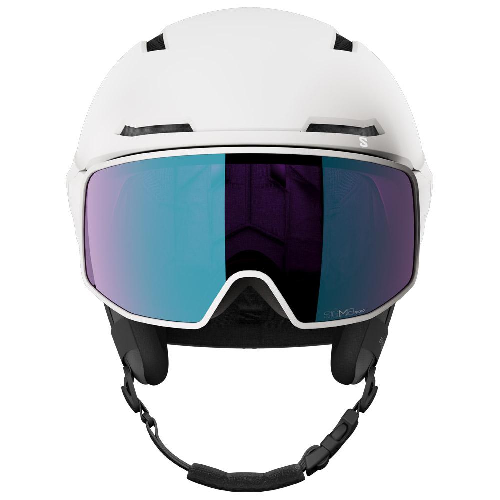Salomon Helmet w/ visor Driver Pro Sigma Photo Mips White Sky Blue