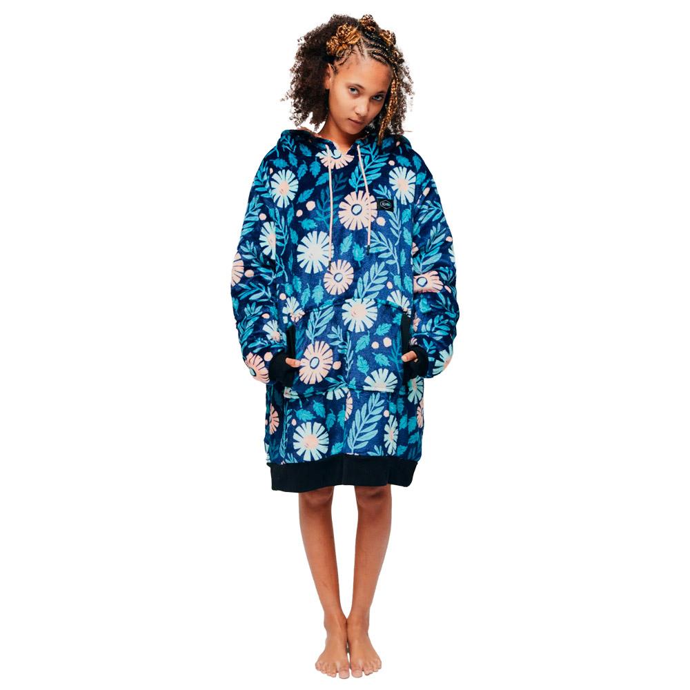 All-In - Poncho Plaid Floral Blue - XS-M - Poncho