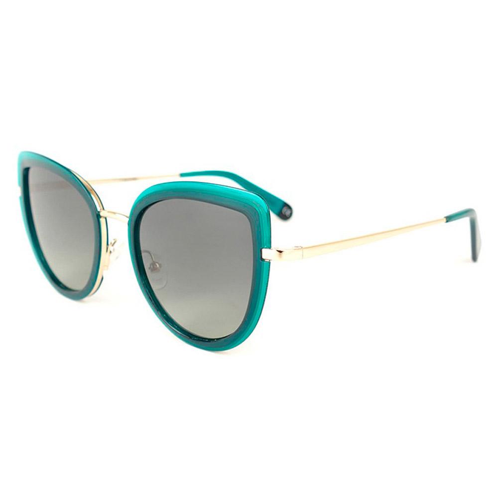 Binocle Eyewear - Giulia Shiny Gold Turquoise Gradient Grey Polarized - Sunglasses