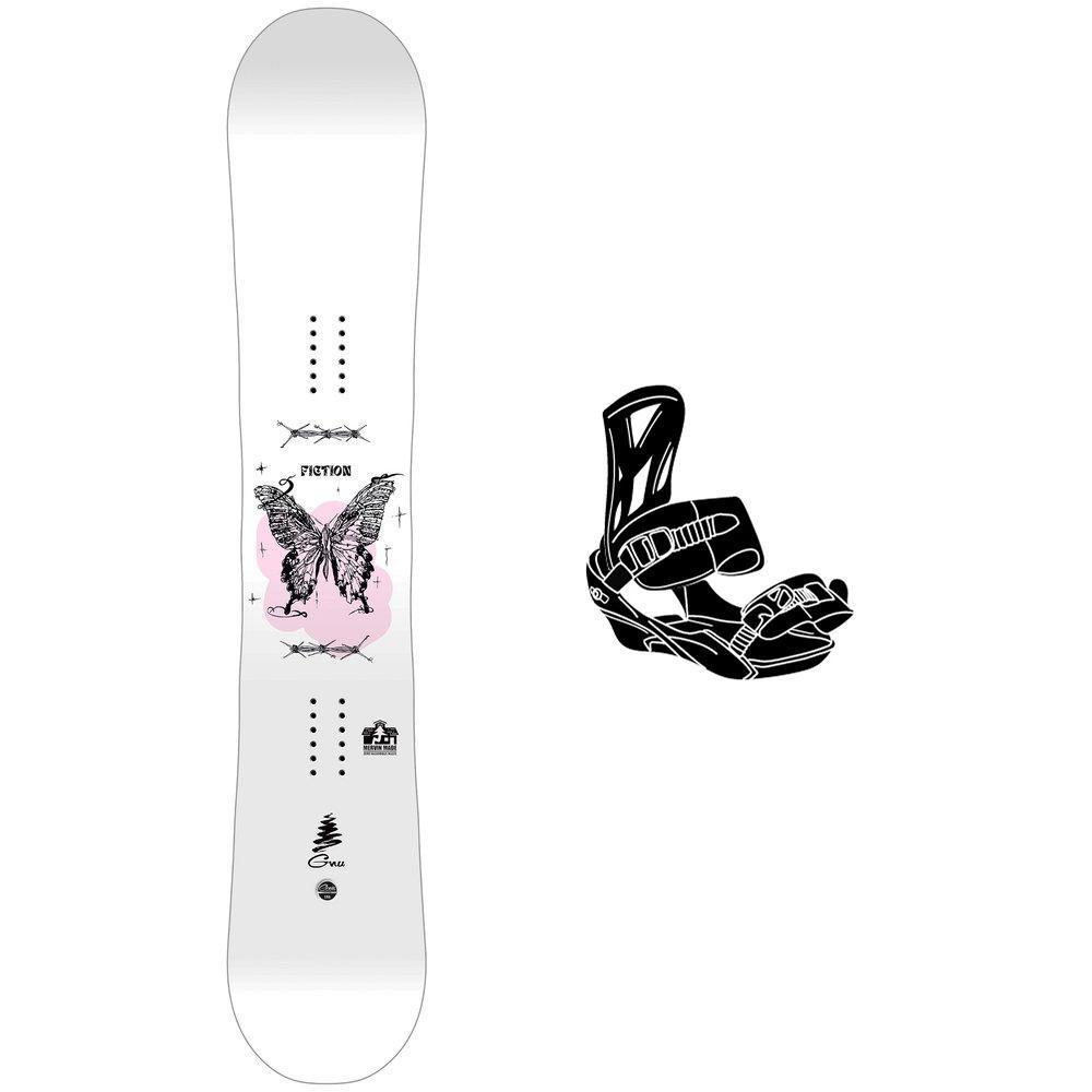 Gnu - Snowboard set Fiction + bindings - Snowboard