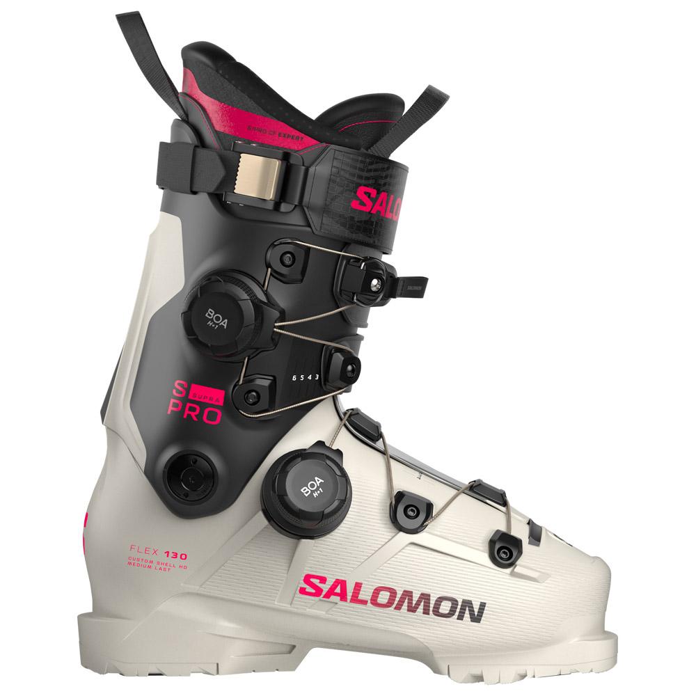Salomon - S/Pro Supra Dual Boa 130 Gray Aurora Black Raspberry - 26-26.5 - Ski boots