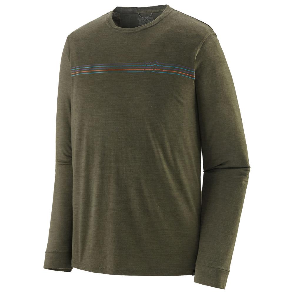 Patagonia Hiking tee-shirt M's Long-Sleeved Capilene Cool Merino Graphic  Shirt Fader Basin Green - Winter 2023 | Glisshop