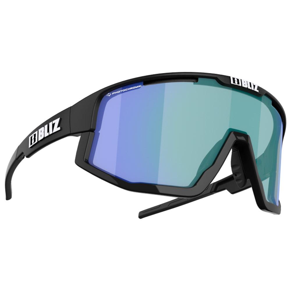 Bliz - Vision Matt Black Shiny Black Optics Photochromic Brown Blue Mirror - Sonnenbrille - Schwarz - Glisshop.de
