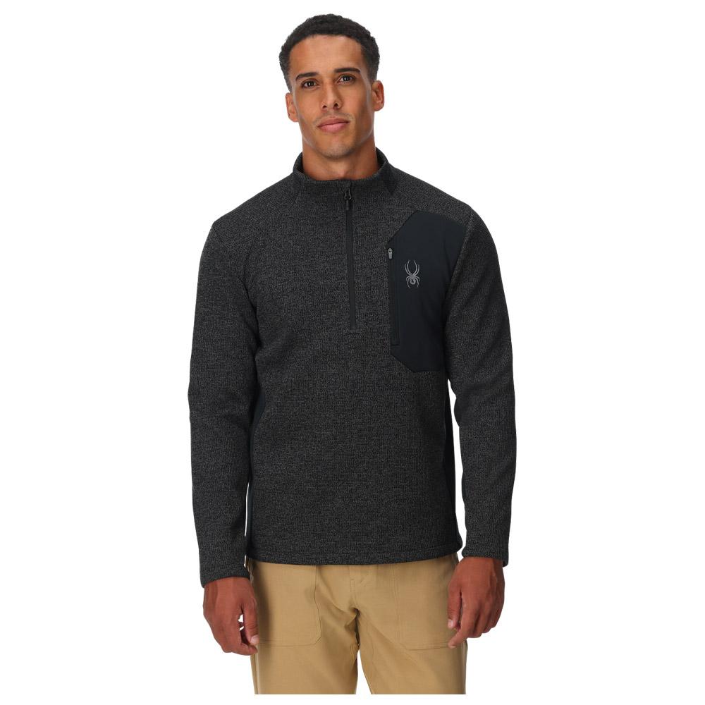 Spyder - Bandit Half Zip Limestone Black Melange - XL - Fleece