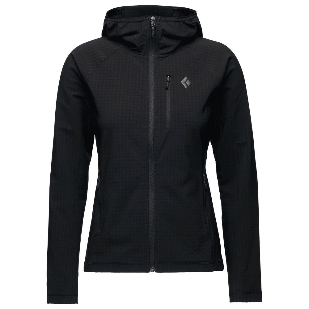 Black Diamond - W Coefficient Storm Full Zip Black - L - Fleece - Größe L - Schwarz - Damen - Glisshop.de