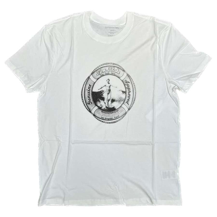 Outerknown - Tom Blake Waterman Tee Salt - S - T-Shirt - Größe S - Salt - Herren - Glisshop.de