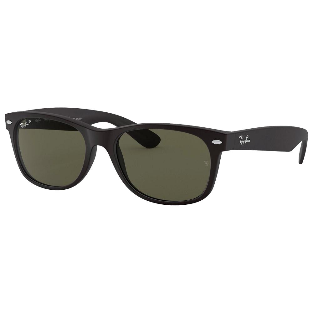 Ray Ban - RB2132 New Wayfarer Classic Mat Rubber Black Green G-15 - 58 - Sonnenbrille