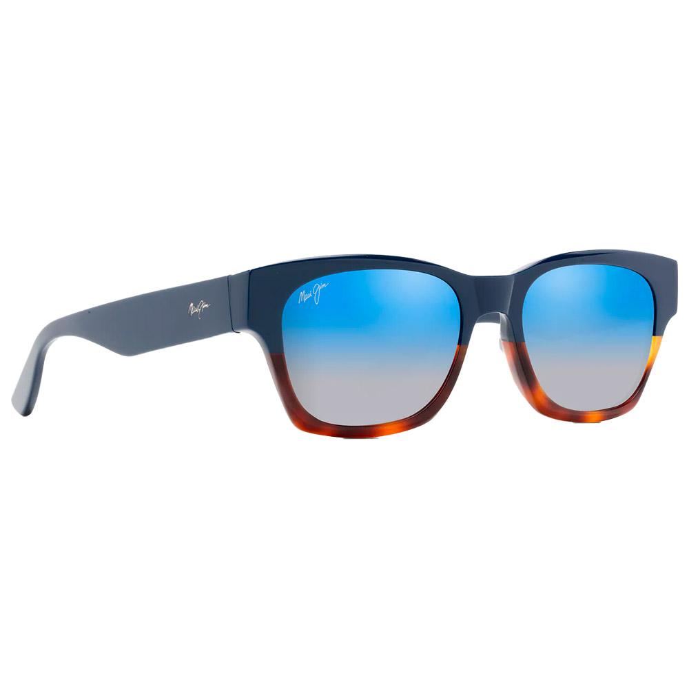 Maui Jim - Valley Isle Marine Ecaille Dual Mirror Blue to Silver Mineral Superthin - Sonnenbrille - Blau - Glisshop.de