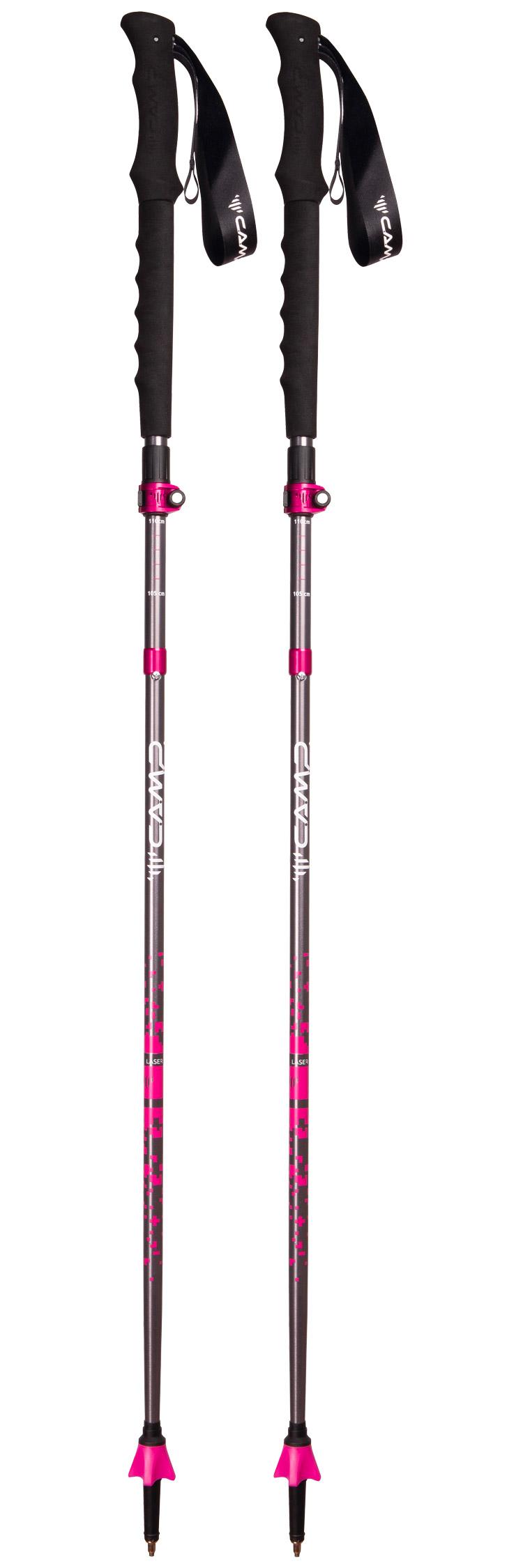 C.A.M.P. - Laser Adj Women 125 cm Black Pink - Hiking poles