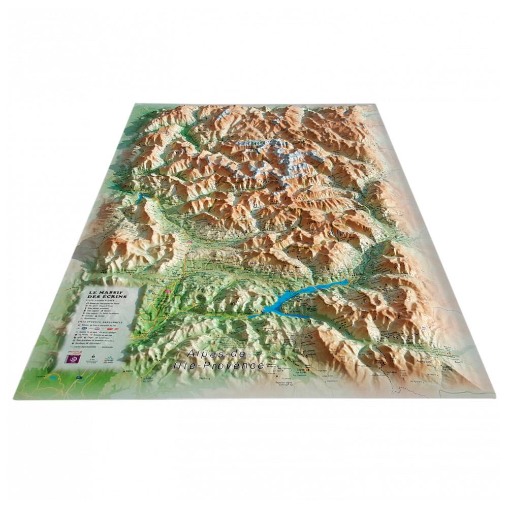 3DMAP - Le Massif Des Ecrins - Raised-relief map