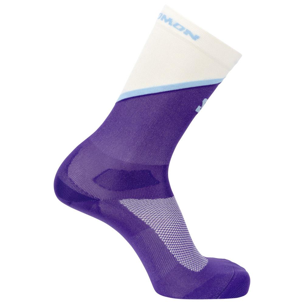 Salomon - Pulse Crew Brunnera Blue Vanilla Ice - 42-44 - Trail running socks