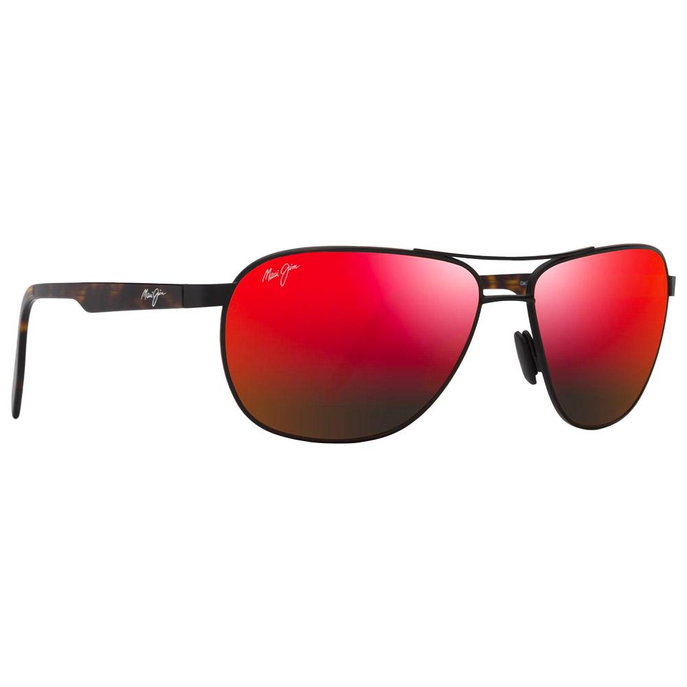 Maui Jim - Castles Vernie Noir Mat Havane Foncé Hawaii Lava Minéral Superthin - Sunglasses