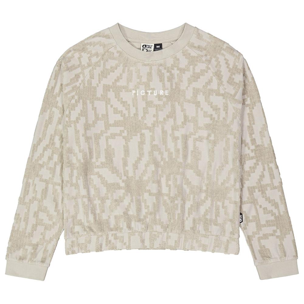Picture - Clady Crew Pure Cashemere Embossed - M - Sweatshirt - Größe M - Pure Cashemere Embossed - Damen - Glisshop.de