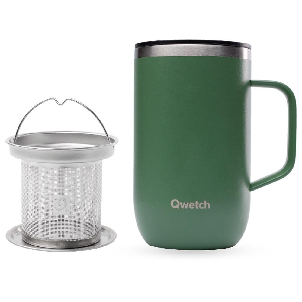 Qwetch - Mug Tisanière 470 ml Matt Kaki - Mug