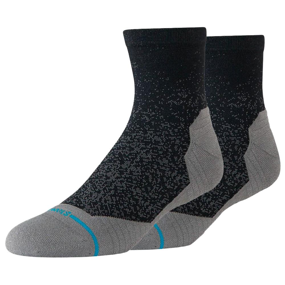 Stance - Perf Run Quarter Light Cushion Sock Powder Split Black - L - Socks