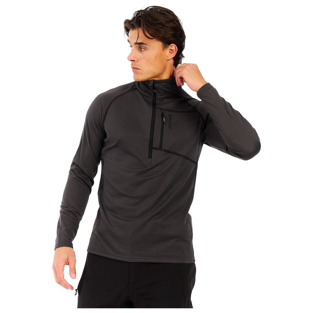 Protest - PrtRekody 1/4 Zip Active Top Deep Grey - S - Fleece
