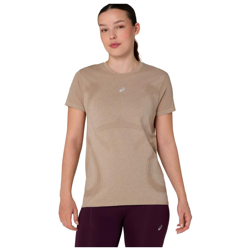 Asics - Road Seamless Short Sleeve W's Greige - S - Trail tee-shirt