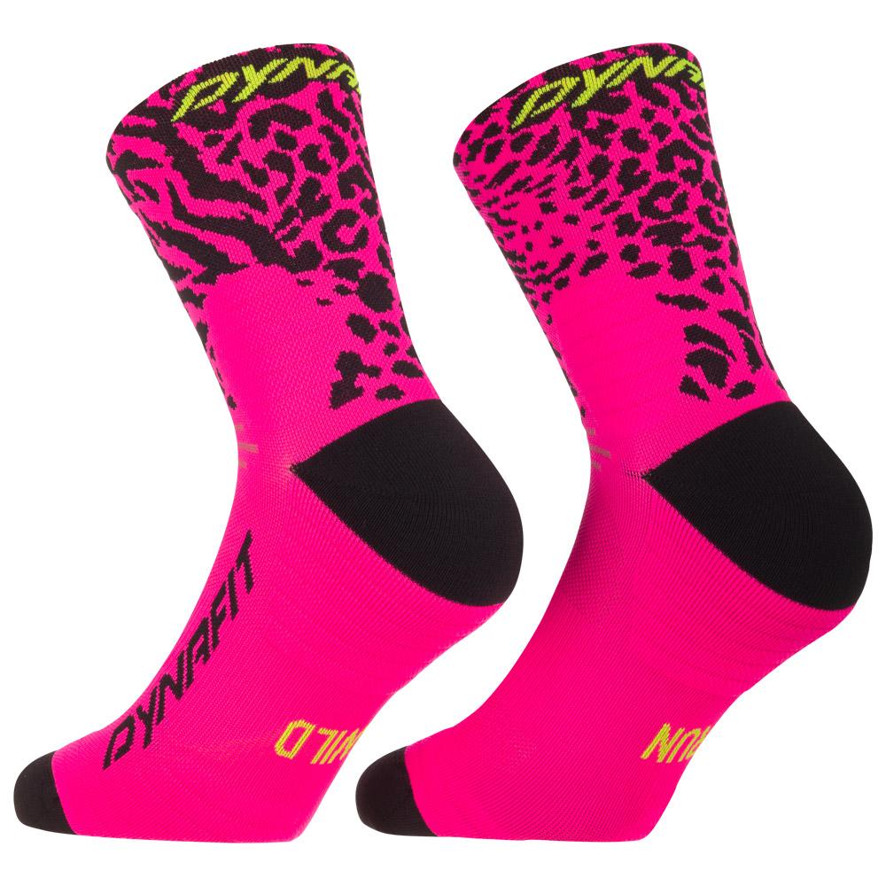 Dynafit - Run Wild Mid Socks Pink Glo - 35-38 - Socken - Größe 35-38 - Rosa - Glisshop.de