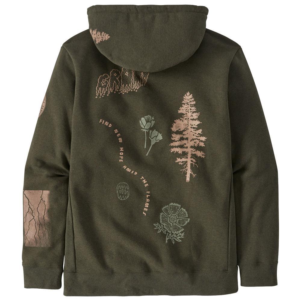 patagonia◇Ms Pyrophytes Uprisal Hoody/M/コットン/WHT/プリント 