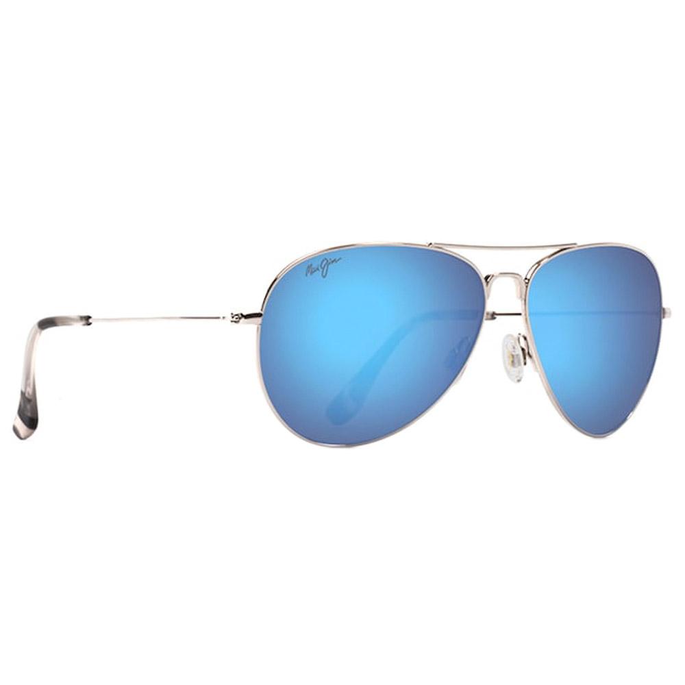 Lunettes de soleil Maui Jim Mavericks Silver Bleu Hawai MauiPure Ete 2024 Glisshop