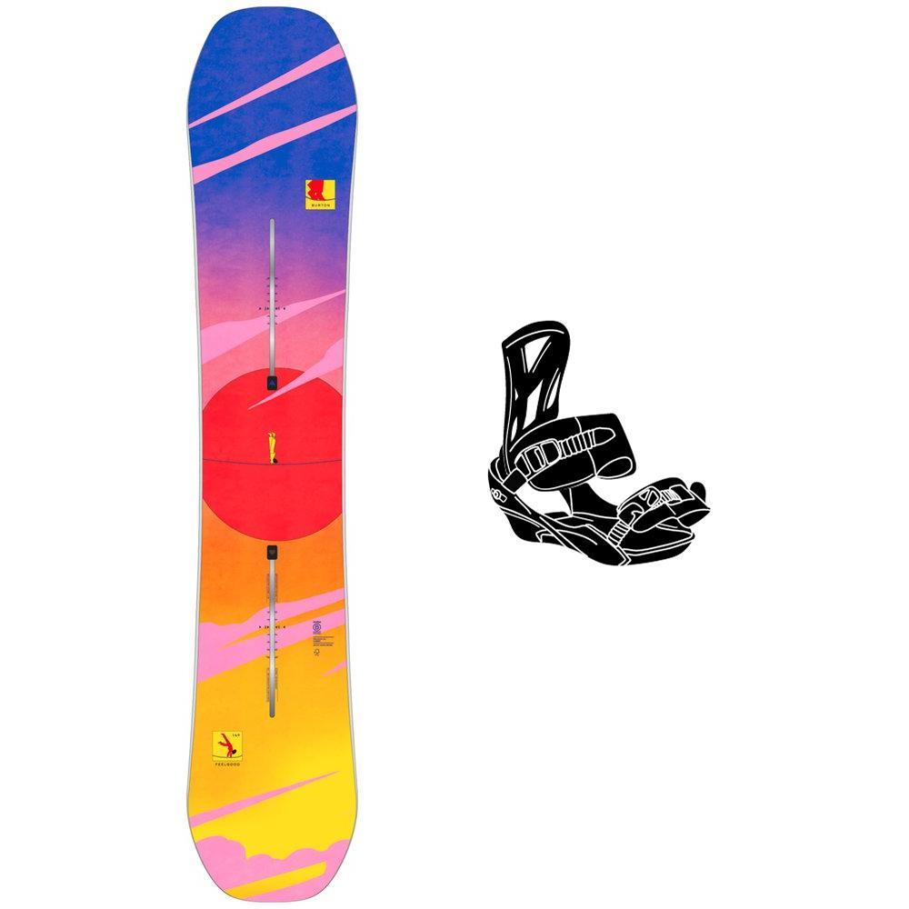 Burton - Pack Snowboard Feelgood Tight Rope - 142 + Rosa - Snowboard
