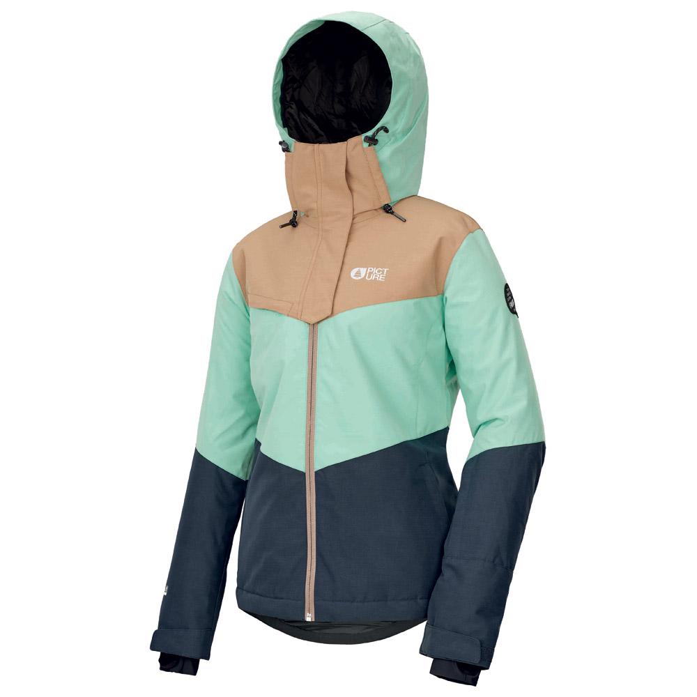 mint green ski jacket