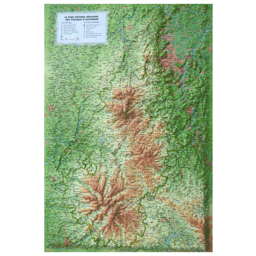 3Dmap - Le Parc Naturel Régional des Volcans d'Auvergne - Karte 3D - Glisshop.de